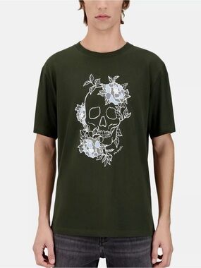 Men's The Kooples Graphic Skull Floral Tee